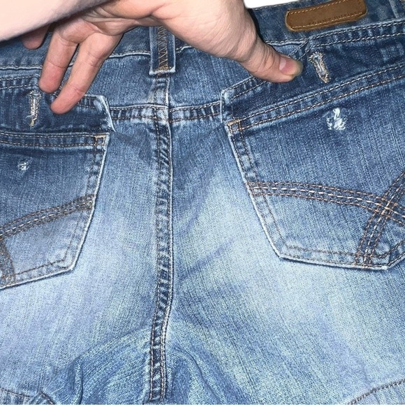 Tommy Hilfiger Women 90s Y2K Denim Sky Blue Flap Closure Pockets Jean Shorts - Picture 8 of 10